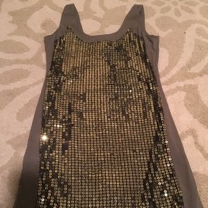 Sequin dress black and green !